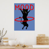 Mood cat | Funny & decorative Poster (Keuken)