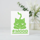 #MOOD Cat Limoen Illustratie Briefkaart (Staand voorkant)