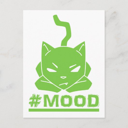 #MOOD Cat Limoen Illustratie Briefkaart (Voorkant)
