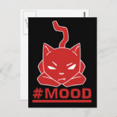 #MOOD Cat Red Logo Illustration Briefkaart (Voorkant / Achterkant)