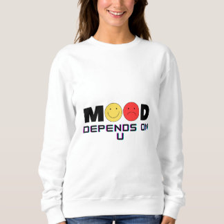 Mood Depends On U Dames Witte Sweater