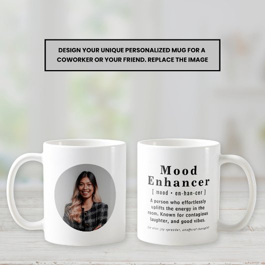 Mood Enhancer Gepersonaliseerde Foto Kantoor Gift Koffiemok