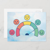 Mood Meter Emotioneel Briefkaart Ontwerp (Voorkant / Achterkant)