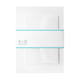 Mood Minimalist Trouw Tropicale Lucht ID741 Uitnodigingen Wikkel