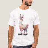 Mood: NOPE – Grappige Sassy Llama T-shirt (Voorkant)