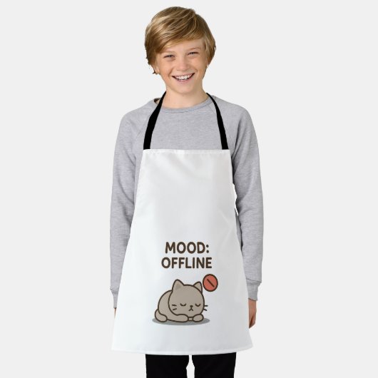 Mood: Offline – Grappig Cartoon Offline Ontwerp Schort (Gedragen)