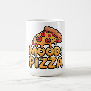 Mood: Pizza - Leuke Cartoon Slice met Happy Toppin Koffiemok