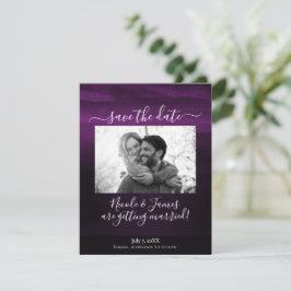 Mood Plum Paars Moderne Waterverf Opslagdatum Kaart