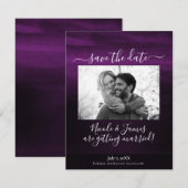 Mood Plum Paars Moderne Waterverf Opslagdatum Kaart (Voorkant / Achterkant)