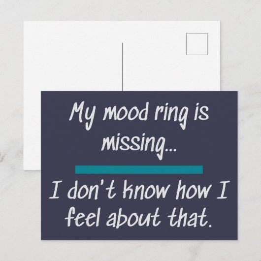 Mood Ring Feelings Funny Novelty Life Gezegden Briefkaart (Voorkant / Achterkant)