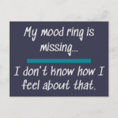 Mood Ring Feelings Funny Novelty Life Gezegden Briefkaart (Voorkant)
