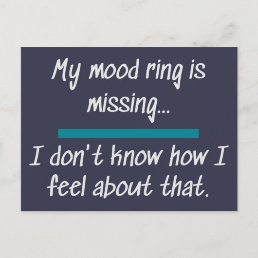 Mood Ring Feelings Funny Novelty Life Gezegden Briefkaart (Voorkant)