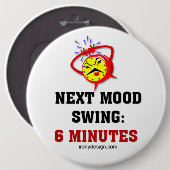 Mood Swing Humor Ronde Button 6,0 Cm (Voorkant /achterkant)