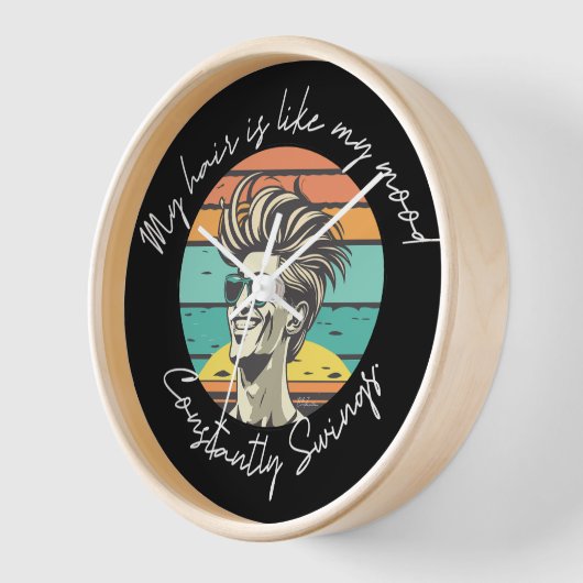 Mood Swinger's Time Machine Zwarte Stijl Klok (Hoek)