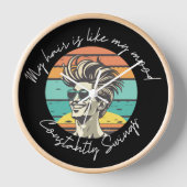 Mood Swinger's Time Machine Zwarte Stijl Klok (Voorkant)