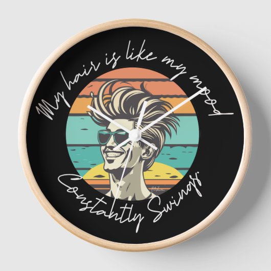 Mood Swinger's Time Machine Zwarte Stijl Klok (Voorkant)