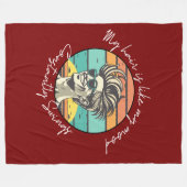 Mood Swinger's Time Machine Zwarte Stijl Klok Fleece Deken (Voorkant (Horizontaal))