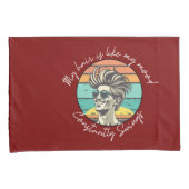 Mood Swinger's Time Machine Zwarte Stijl Klok Kussensloop (Voorkant-Rechts)