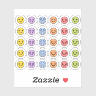 Mood Tracker Schattige Emoties Emoji Hoofd Bujo Pl Sticker
