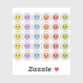Mood Tracker Schattigee Emoties Emoji Head Bujo Pl Sticker (Vel)