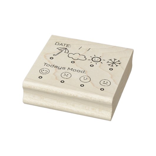 mood tracker self-care bulkjournaalplanner rubberb rubberstempel (Stempel)
