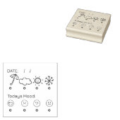 mood tracker self-care bulkjournaalplanner rubberb rubberstempel (Gestempeld)