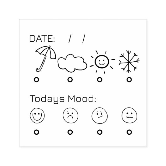 mood tracker self-care bulkjournaalplanner rubberb rubberstempel (Afrduk)
