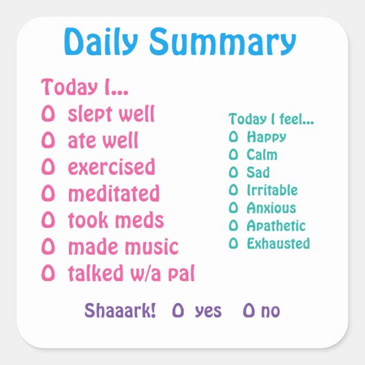 Mood tracking stickers (Voorkant)