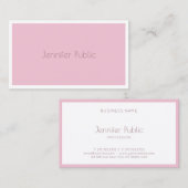 Moodachtig Roos Kleur Verfijnde Sjabloon Moderne Visitekaartje (Voorkant / Achterkant)