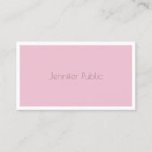 Moodachtig Roos Kleur Verfijnde Sjabloon Moderne Visitekaartje (Voorkant)