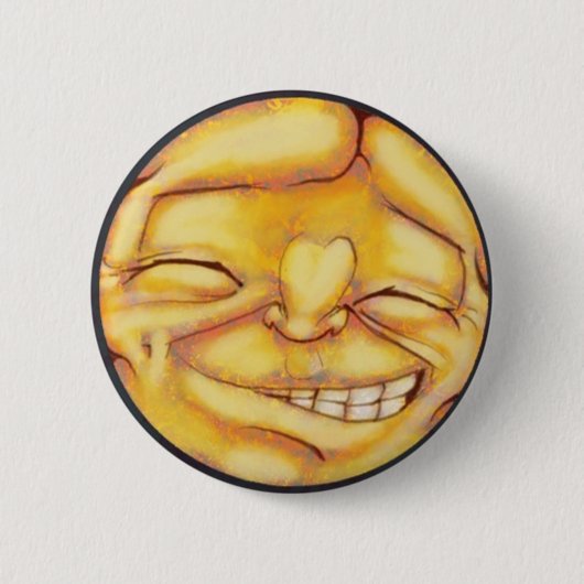 MoodBadge - Gelukkig! Ronde Button 5,7 Cm (Voorkant)