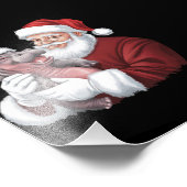 Moodeng Christmas Funny  Santa Claus Foto Afdruk (Hoek)