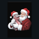 Moodeng Christmas Funny  Santa Claus Foto Afdruk<br><div class="desc">Moodeng Christmas Funny  Santa Claus</div>