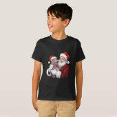 Moodeng Christmas Funny Santa Claus T-shirt (Voorkant volledig)