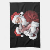 Moodeng Christmas Funny  Santa Claus Theedoek (Verticaal)