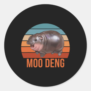  Moodeng Hippo Famous BA Ronde Sticker