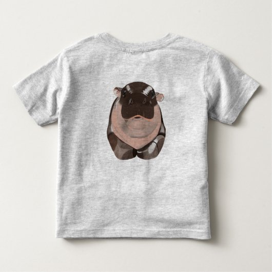 Moodeng nijlpaard  kinder shirts (Achterkant)