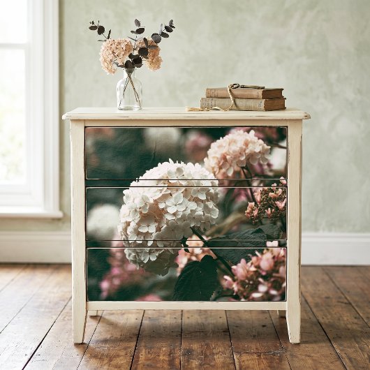 Moodief Ivoor Antieke Tuin Hortensia Decoupage Tissuepapier