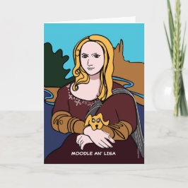 Moodle An' Lisa Funny Dog Gift Card Kaart