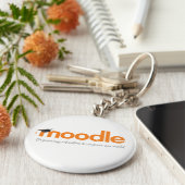 Moodle Round Key Ring Decorting Sleutelhanger (Zijkant)