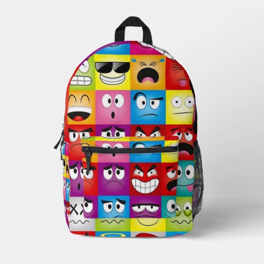Moods and Emoticons Bedrukte Rugzak (Voorkant)