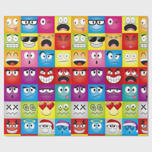 Moods and Emoticons Cadeaupapier (Vlak)