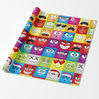 Moods and Emoticons Cadeaupapier