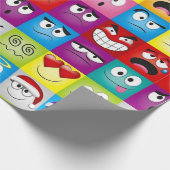 Moods and Emoticons Cadeaupapier (Hoek)