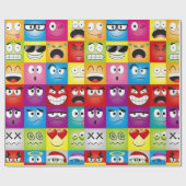 Moods and Emoticons Cadeaupapier (Vlak)