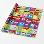 Moods and Emoticons Cadeaupapier (Uitgerold)