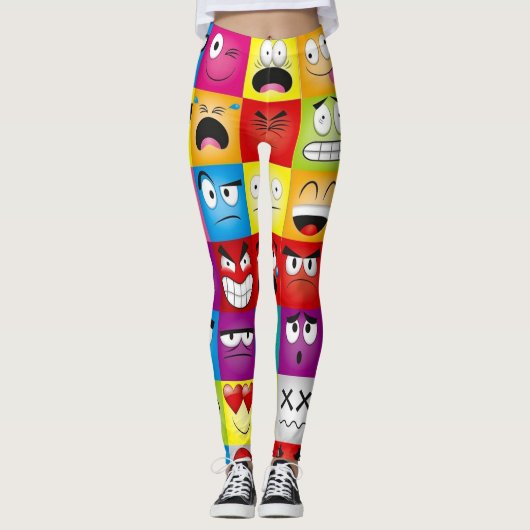 Moods and Emoticons Leggings (Voorkant)