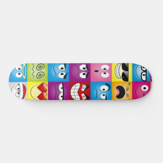 Moods and Emoticons Persoonlijk Skateboard (Horizontaal)