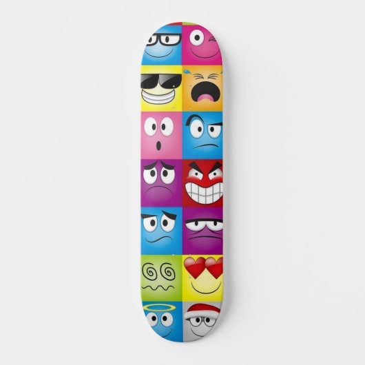 Moods and Emoticons Persoonlijk Skateboard (Voorkant)