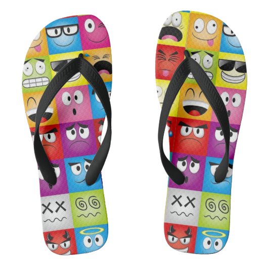 Moods and Emoticons Teenslippers (Voetbed)